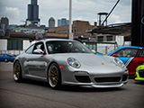 Silver Porsche 911 at Checkeditout Chicago 2021