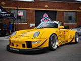 Wide Yellow Porsche 911 at Check21