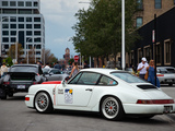 White Porsche 964 with Roads United Sticker