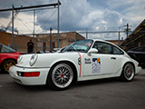 White Porsche 964 at Checkeditout Chicago 2021