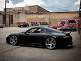 Black 991 Porsche 911 in West Loop Parking Lot