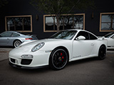 White Porsche Carrera GTS with Aerokit