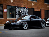 Black Porsche 991 at Checkeditout Chicago