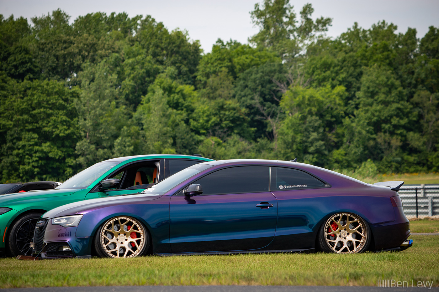 Side of Bagged Audi S5 at Car Show at Autobarn Country Club