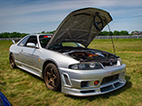 Silver R33 Skyline GT-R at the Chicago Auto Pros Car Show