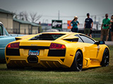 Yellow Lamborghini Murcielago in the Grass