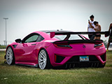 Pink Acura NSX in the Grass