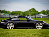 Profile Shot of a Black Porsche 991