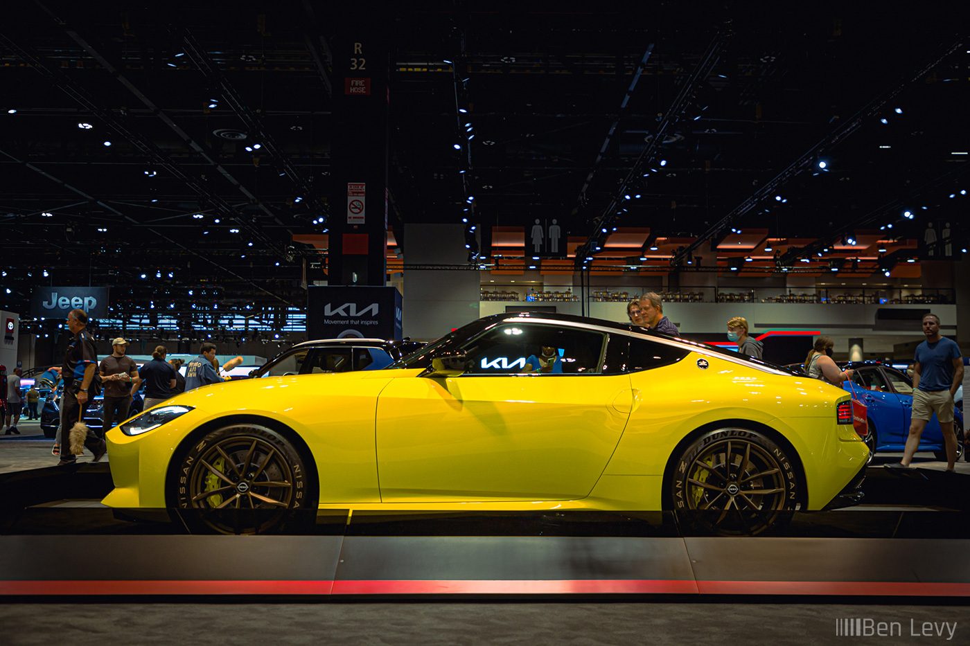 Side Profile of a Yellow Nissan Z Proto