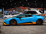 Blue and Orange Lamborghini Huracan STO at the Chicago Auto Show