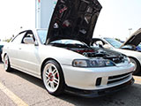 White Acura Integra with JDM front
