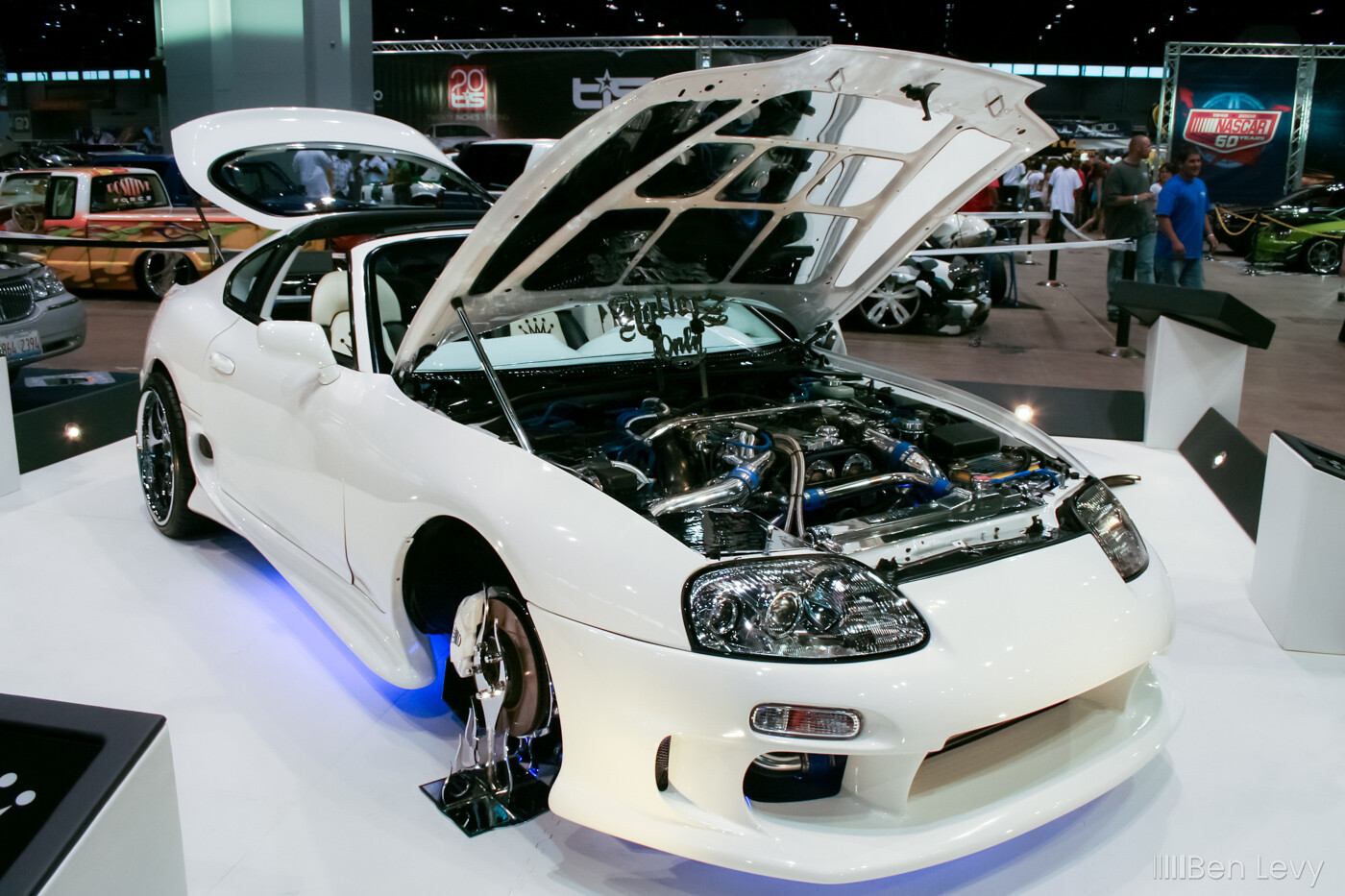 White Toyota Supra from the Rollerz Only car club