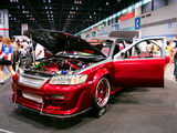 Red and Silver Camry with custom body work
