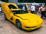 Yellow Corvette with Lambo Doors