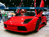 Red Lamborghini Murcielago with smoked headlights