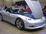 Silver C6 Corvette with Shockwave