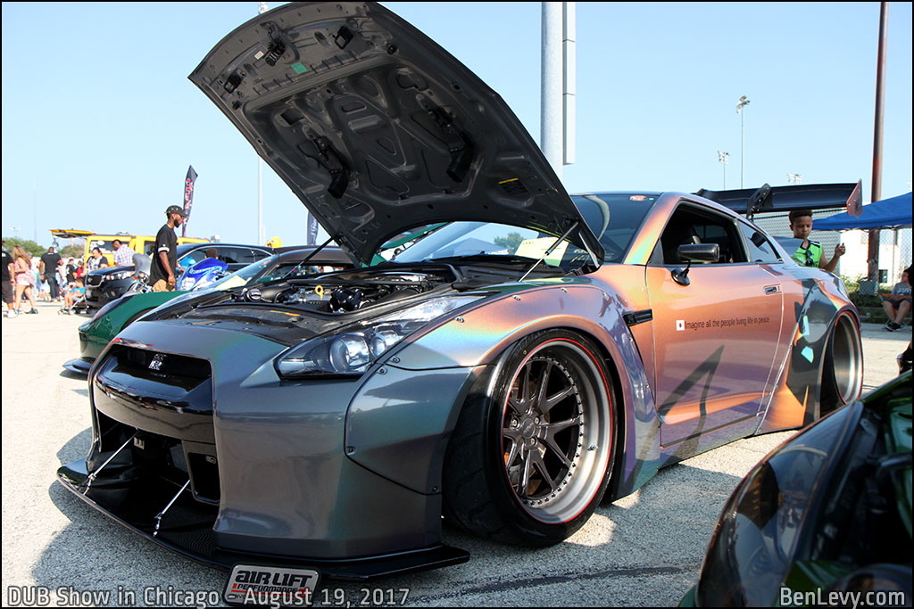 Nissan GT-R with color-shifting wrap
