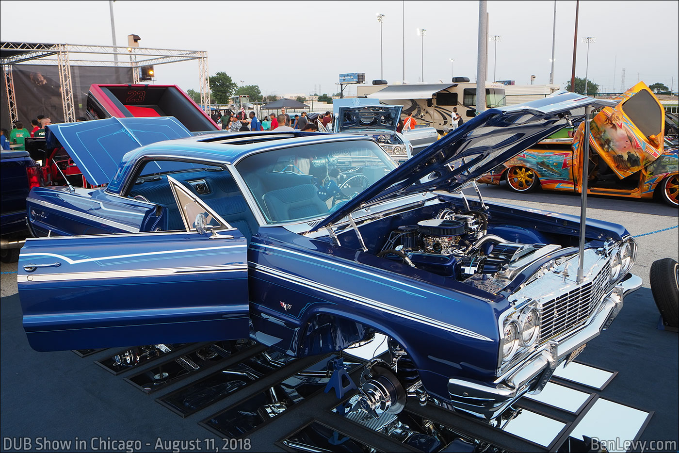 Blue Chevrolet Impala