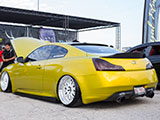 Yellow Infiniti G37 coupe