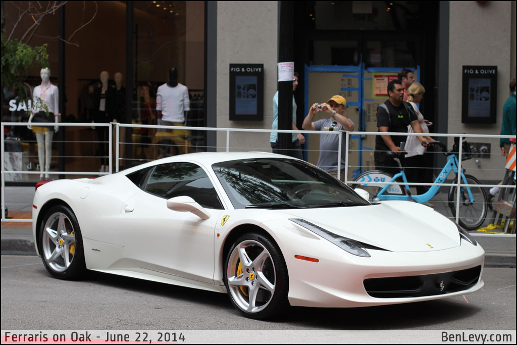 White Ferrari 458 Italia