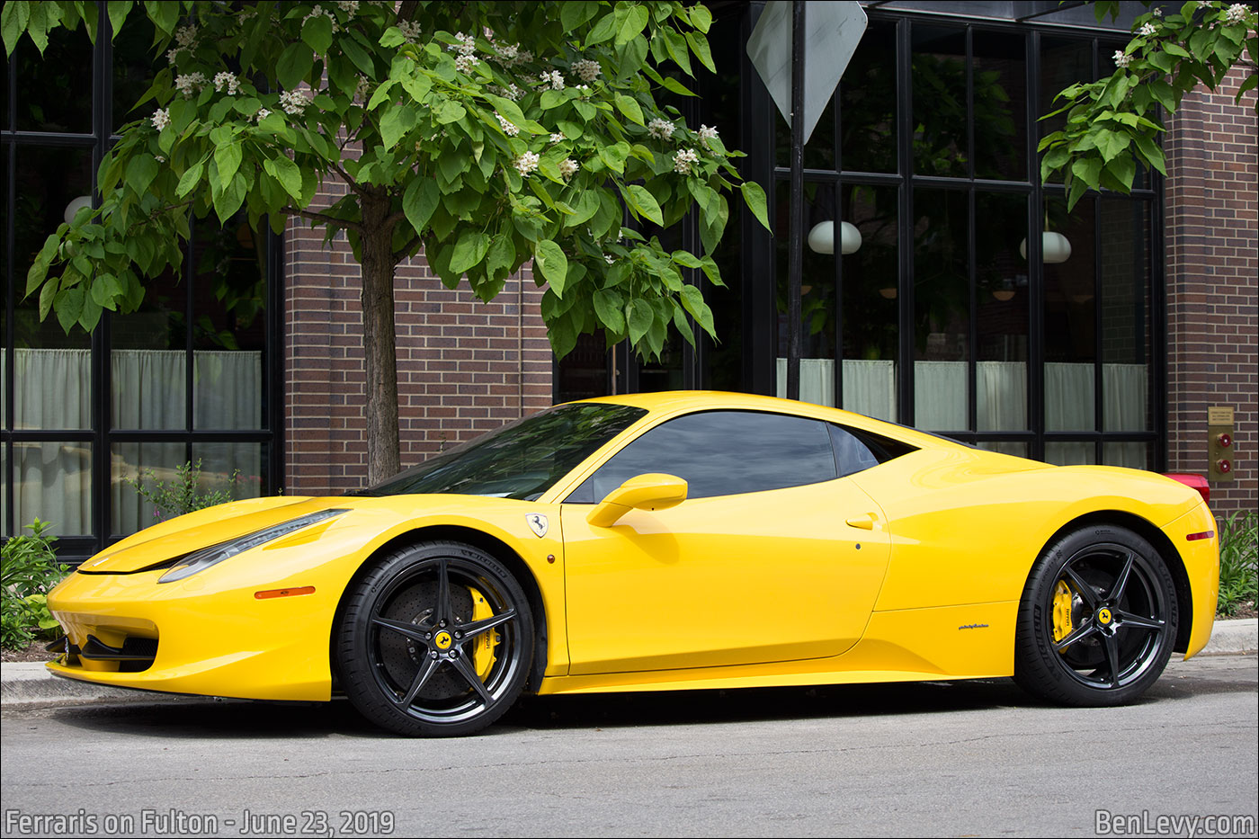 Yellow Ferrari 458