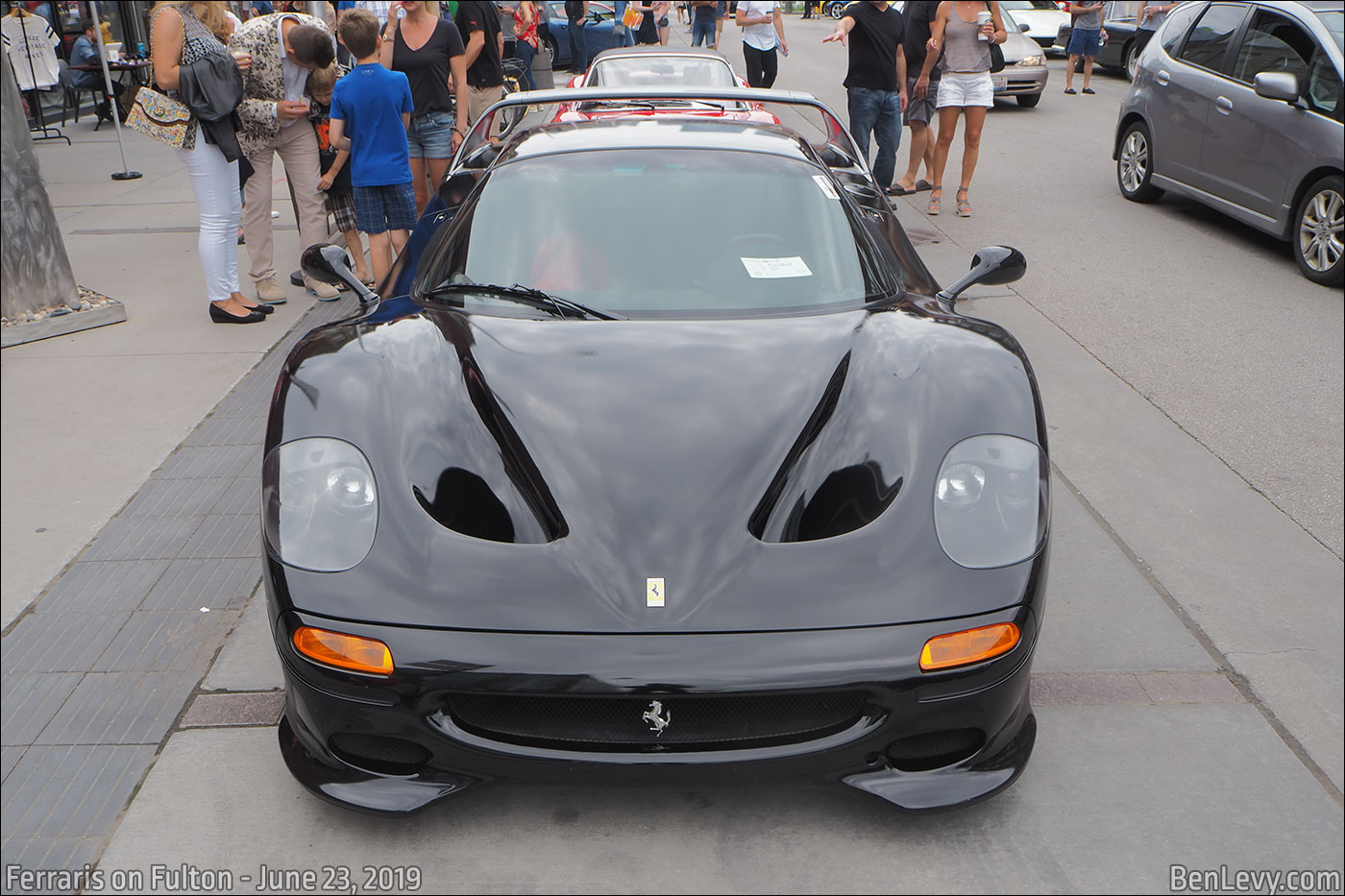 Hood on Black Ferrari F50