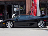 Profile of black Ferrari F50