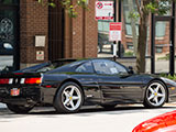 Black Ferrari 348 Special parked in Fulton River District in Chicago