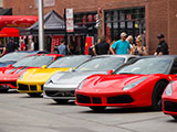 Mid-engine Ferraris at Ferraris on Fulton