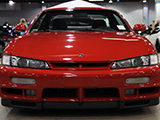 Front of a red '97 Nissan 240SX