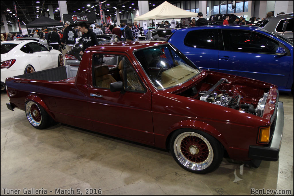 Red VW Caddy on BBS Wheels