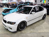 White BMW 3 series sedan