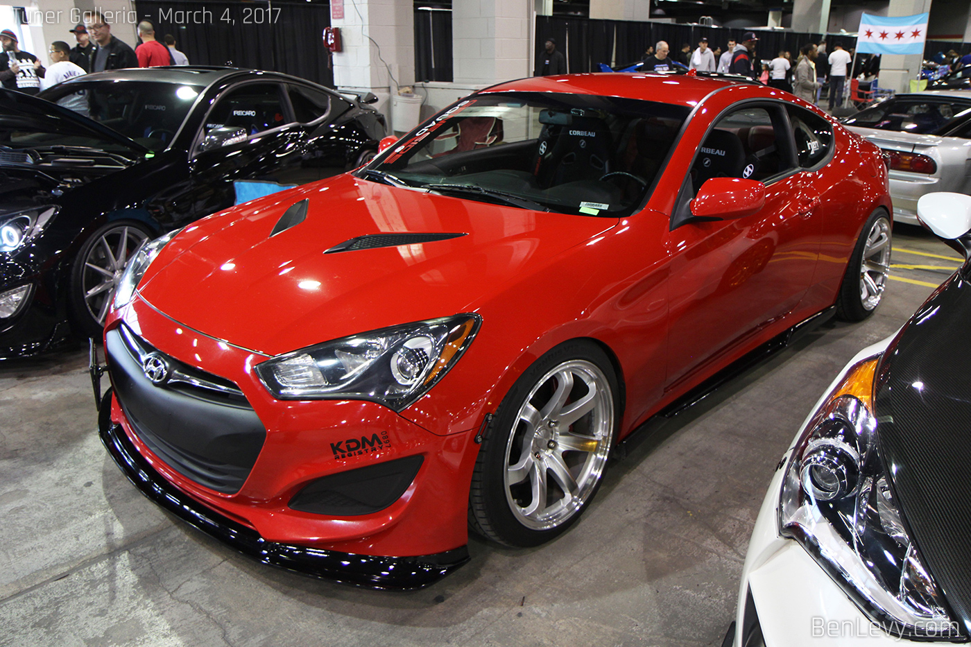 Red Hyundai Genesis coupe