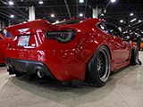 Red Scion FR-S with Airlift Suspension