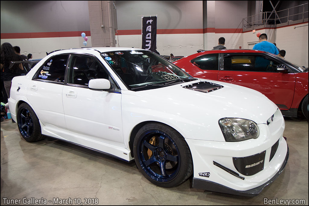White Subaru WRX STI
