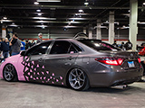 Toyota Camry with pink graphics