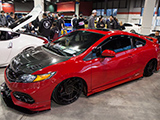 Red Civic Si Coupe with Black Regen5 R35 Wheels