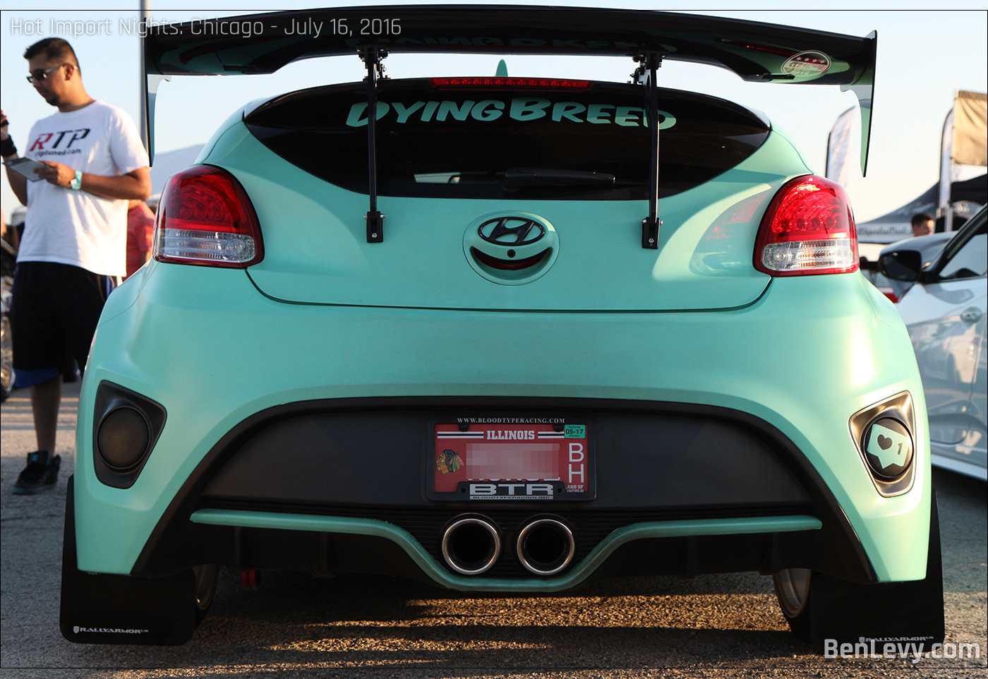 Teal Wrapped Hyundai Veloster