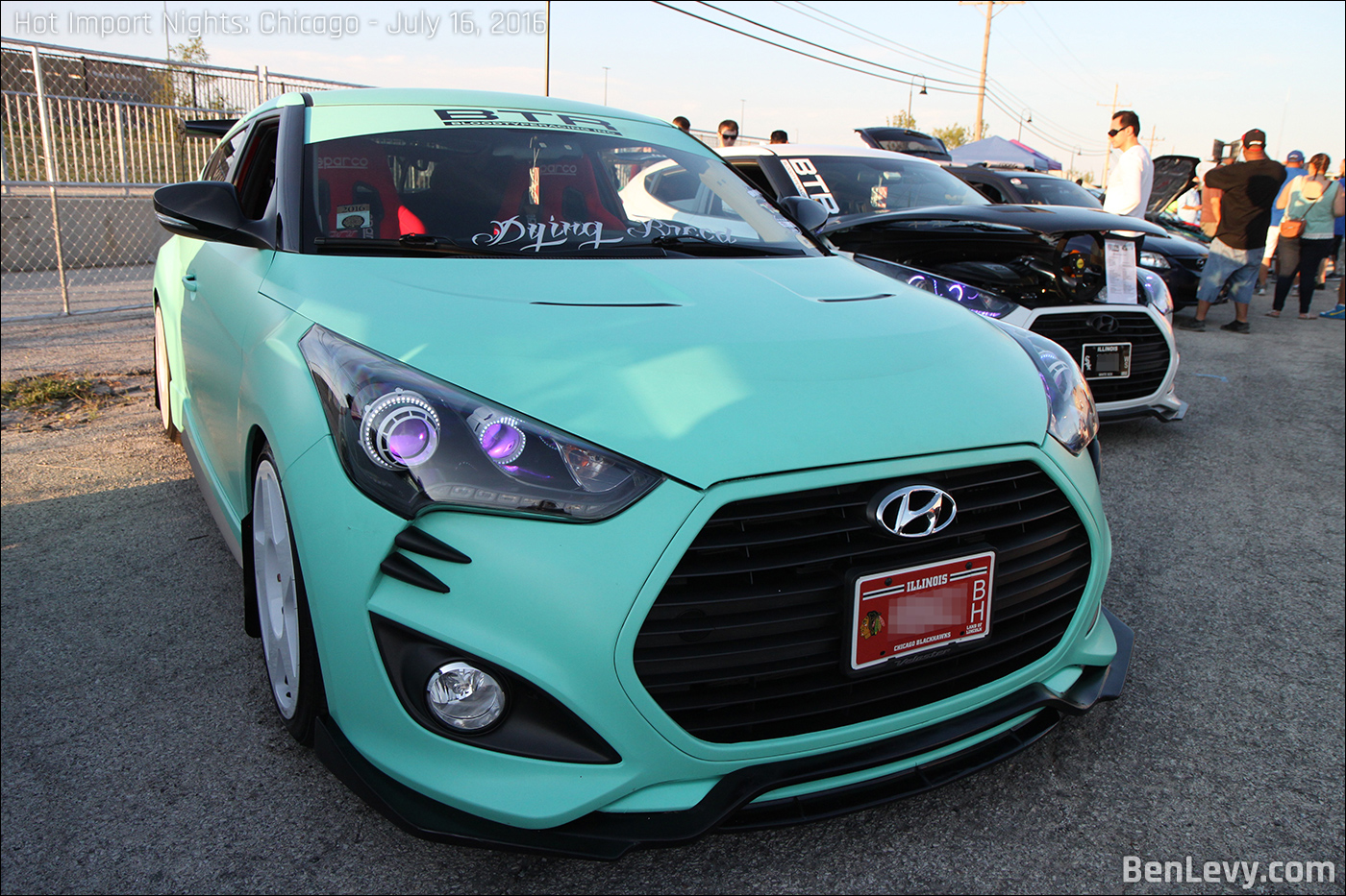 Teal Wrapped Hyundai Veloster