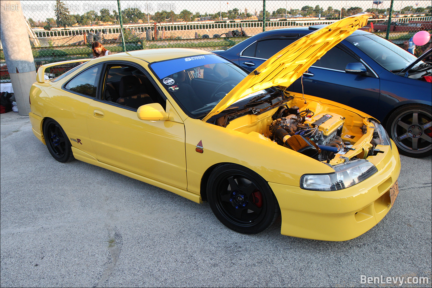 Yellow Acura Integra Type-R with JDM Front