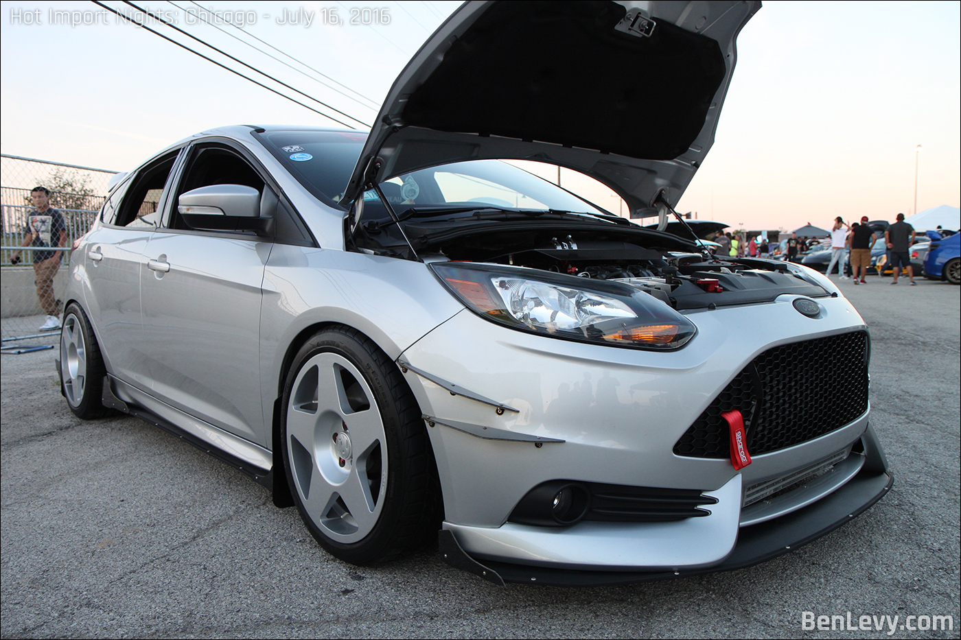 Silver Ford Focus ST at Hot Import Nights