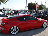 Red Hyundai Genesis coupe