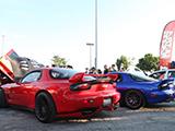 Red and Blue Mazda RX-7s