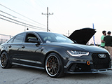 Black Audi A6 with RS6 bodykit