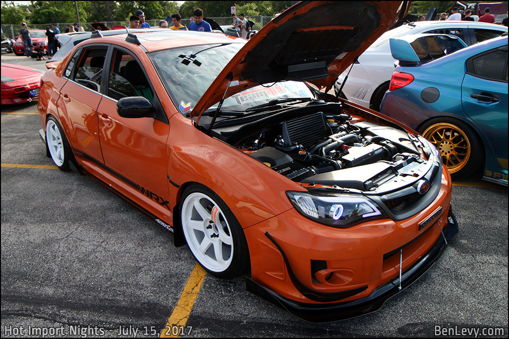 Orange Subaru WRX