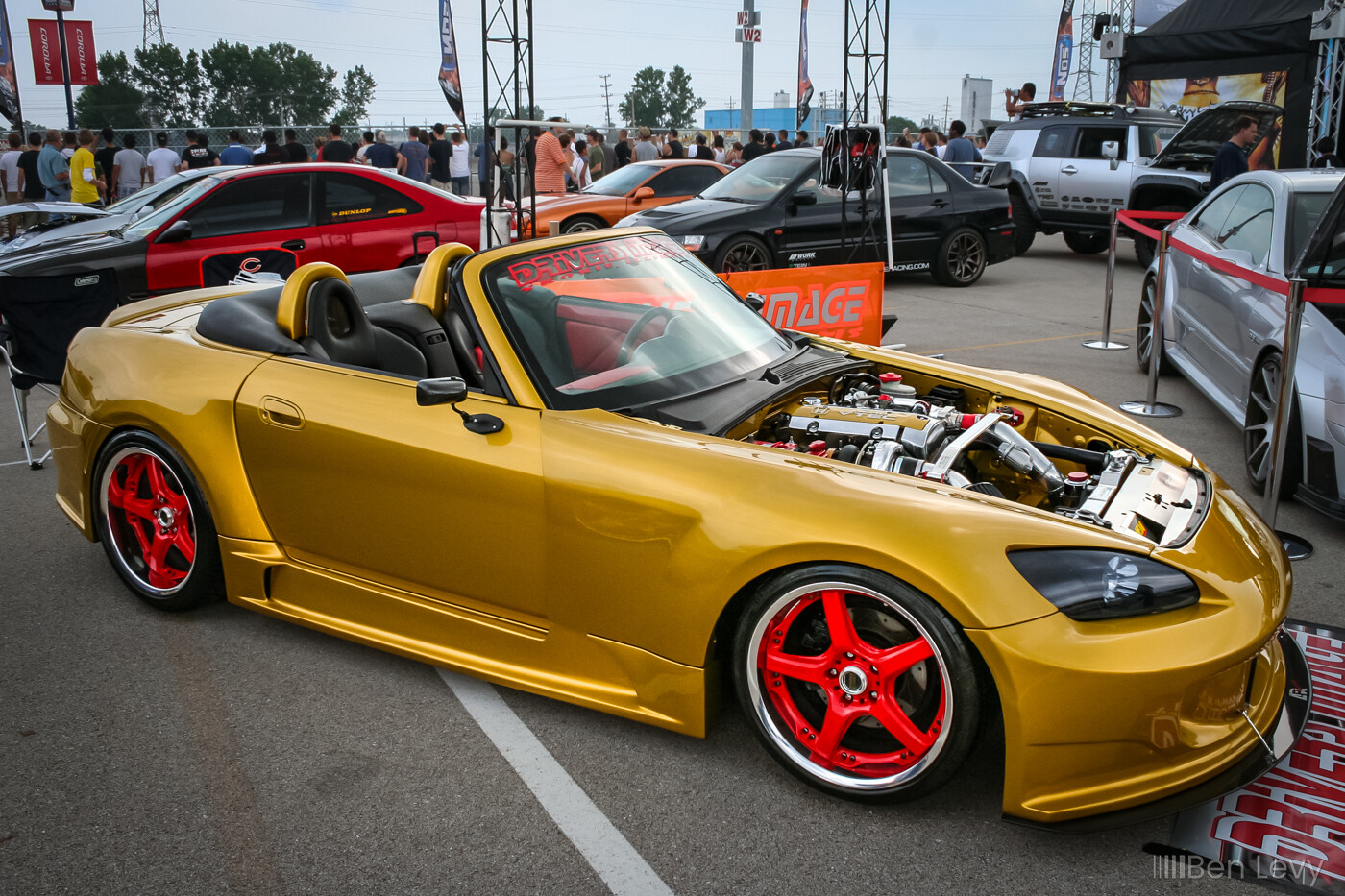 Custom Yellow Honda S2000 with Full Widebody Kit