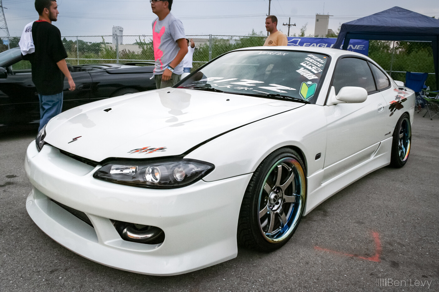 White Nissan Silvia at Hot Import Nights in Chicago 