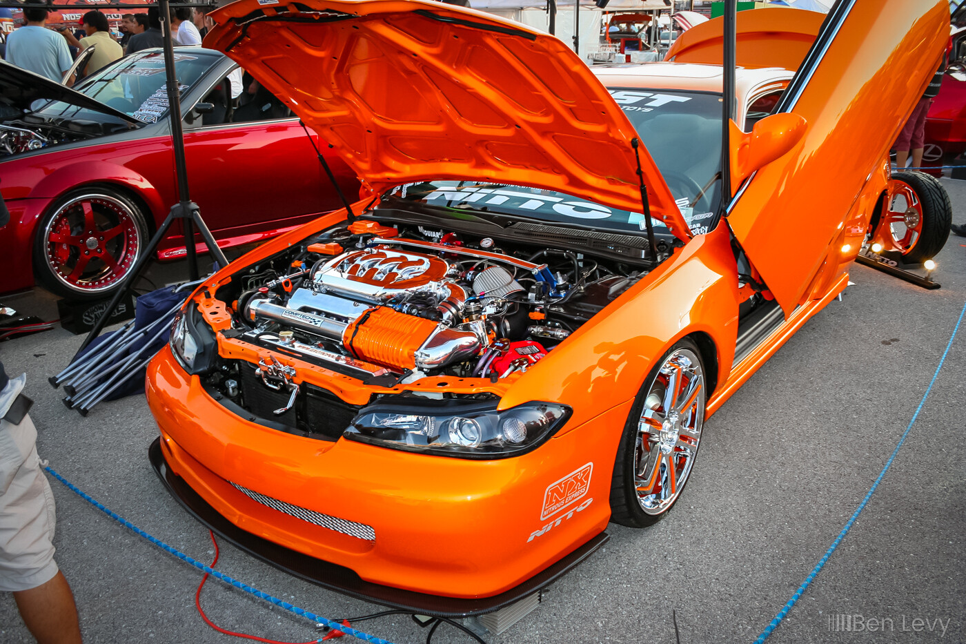 Orange Acura CL with Comptech Supercharger Kit on V6