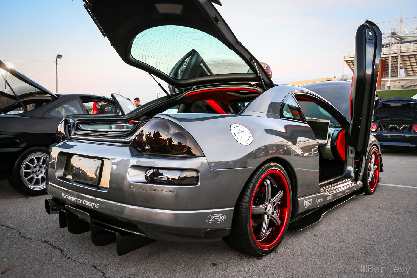 Grey Mitsubishi Eclipse with TSW Wheels