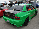 Green Widebody Lancer Evo from Fizz Autosports